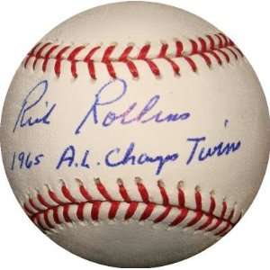  Rich Rollins Autographed Baseball   inscribed 1965 AL 