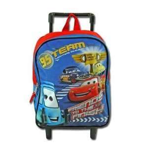  Disney Lightning Mcqueen Cars 11 Rolling Kid Backpack 