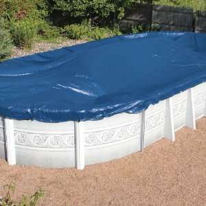  16 x 32 Oval Skirted Winter Pool Cover Patio, Lawn 