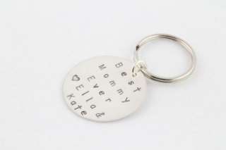 Keychain Key Ring Sterling Silver Unisex Personalized  