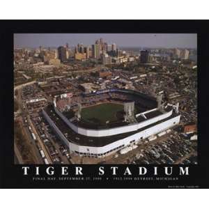  Tiger Stadium   Detroit, Mi   Poster by Mike Smith (10x8 