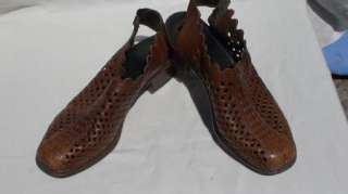 RIEKER ANTI STRESS WOVEN BROWN LEATHER SHOES SIZE 38  