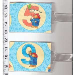   of 2 Luggage Tags Made with Paddington Bear Fabric 