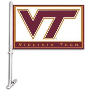     Virginia Tech Hokies Car Flag W/Wall Brackett