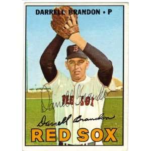  Darrell Brandon Boston Red Sox #117 1967 Topps Autographed 