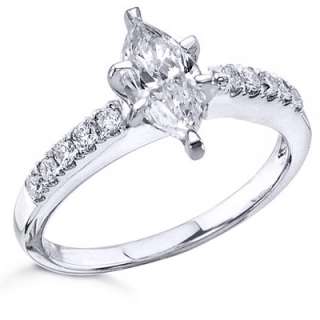 98 Ct. Marquise Diamond Ring Solitaire with Accents  