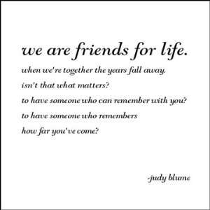    We Are Friends for Life   Judy Blume Magnet