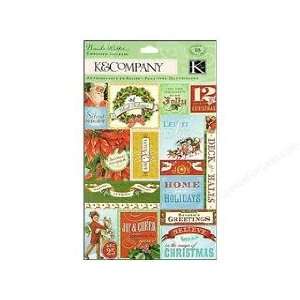  K&Company Stickers Embossed Brenda Walton Evergreen (Pack 