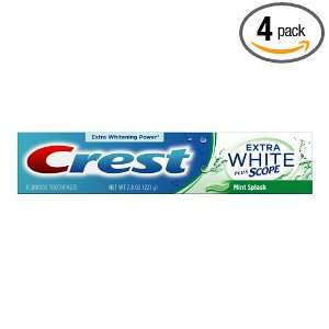 Crest Extra Whitening Plus Scope, Mint Splash, 7.8 Ounce Boxes (Pack 