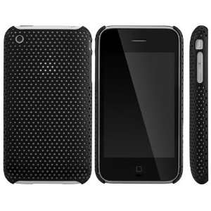  Perforated iPhone Snap on Case Cover 3g 3gs BLACK 