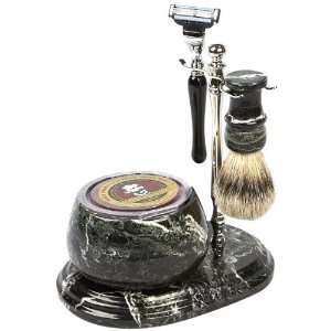  Colonel Conk No.251 Hand Crafted Shave Set, Black/Chrome 