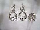 Vintage Mexican Sterling Silver & Abalone Dangle Earrings Eagle Mark 3 
