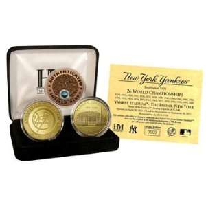   York Yankees 24Kt Gold And Infield Dirt 3 Coin Set