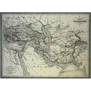  VA Malte Brun Map of Alexander Empire (1861) Office 