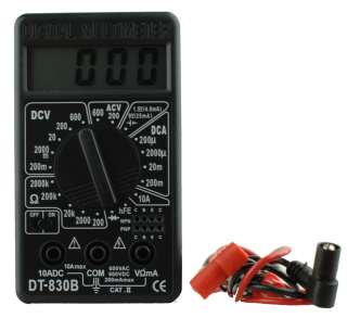 New LCD Digital Voltmeter Ammeter Ohm Multimeter DT830BT + Battery USA 