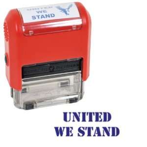Patriotic Self Inking Rubber Stamp   UNITED WE STAND (55147 Red Mount)