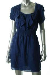 Rebecca Taylor NEW Blue Versatile Dress Silk Ruffled 2  