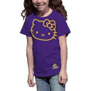   Tigers Hello Kitty Inverse Girls Crew Tee Shirt