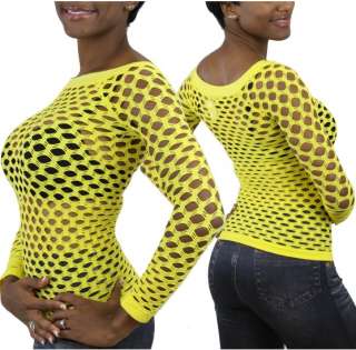   12 Colors Long Sleeve Fishnet Tops Womens Shirts Clubwear Blouses fnl