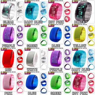 Fashion Sport Jelly Bracelet Digital LED Watch Unisex Wristwatches 