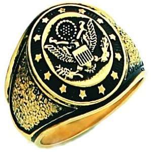   14k Yellow Gold United States Army Military Ring (Size 11.5) Jewelry