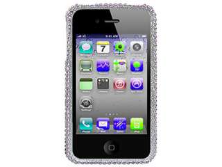   FACEPLATE HARD CASE COVER APPLE IPHONE 4 4S SILVER HEART PURPLE  