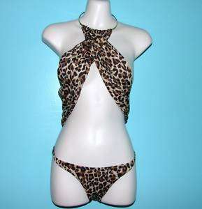   Secret Very Sexy Leopard print Necklace Wrap Monokini $84  