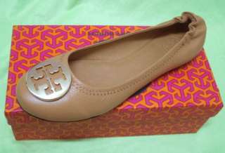 NEW LADIES Reva Ballet Flats Leather Tory Burch shoes tan us6.7.8.9 