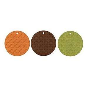  Silicone Round Trivet by Trudeau 7 Inch (Random Colors 