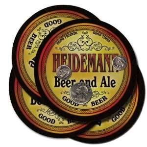  HEIDEMANN Family Name Beer & Ale Coasters 