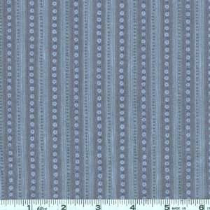  45 Wide Country Road Dotted Stripe Blue Fabric By The 
