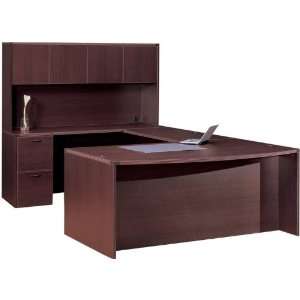  Bow Front U Shaped Desk with Hutch by Cherryman Furniture 