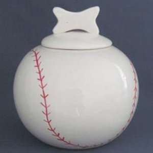  MPP Sports Ceramic Baseball Dog Treat Jar, 9 H X 9 