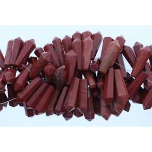  Red Jasper  Taper Point Faceted   23mm Height, 7mm Width 