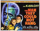 VINTAGE KARLOFF IN THE MAN THEY COULD NOT HANG POSTER 420 X 297mm A3 