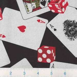  45 Wide Casino Classics Black Jack Black Fabric By The 