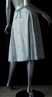 LUISA BECCARIA *DAISY * Jeweled Brooch Belt Pleated Garden Skirt 40 0 