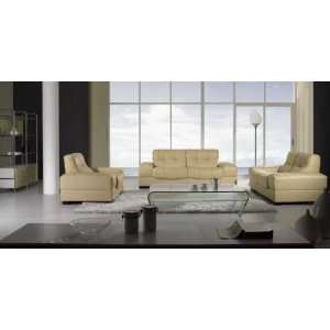 Vig Furniture Bo3884 Modern Beige Leather Sofa Set