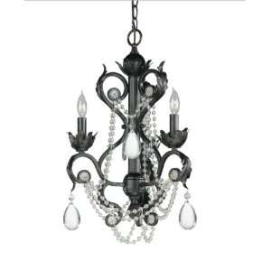 Crystorama Voltaire 24% Lead Crystal Wrought Iron Handpainted Mini 