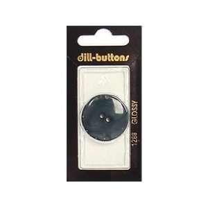  Dill Buttons 28mm 2 Hole Dark Green 1 pc (6 Pack) Pet 