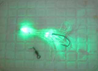   Underwater Fishing Lure Light rigged Squid Bait+7/0 Hook+Swivel+line