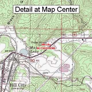 USGS Topographic Quadrangle Map   Hill City, South Dakota (Folded 