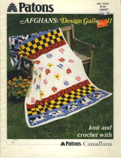 Patons Afghans Design Gallery II knitting & crochet book copyright 