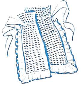 PATTERN to make Vintage Tea Apron with ruffles and checkerboard 