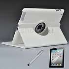 For The New iPad 3 White Leather Smart Cover Stand Case Screen 