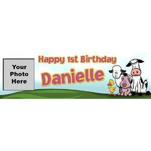  Barnyard Personalized Photo Banner 18 Inch x 54 Inch All 