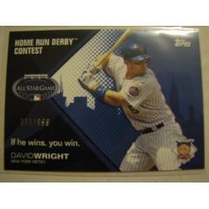  2008 Topps David Wright Mets Home Run Derby Contest Serial 