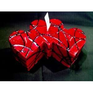  Valentines Day Triple Heart Candle 