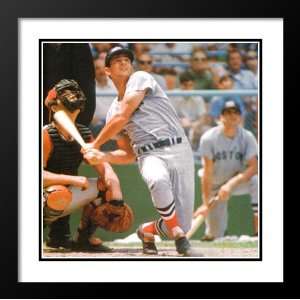  Carl Yastrzemski Framed and Double Matted 25x25 Boston Red 