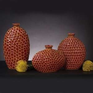  Mocho Vases in Red (Set of 3) Patio, Lawn & Garden